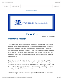 NCWA Winter 2019 Newsletter 1/10/19, 6�26 PM