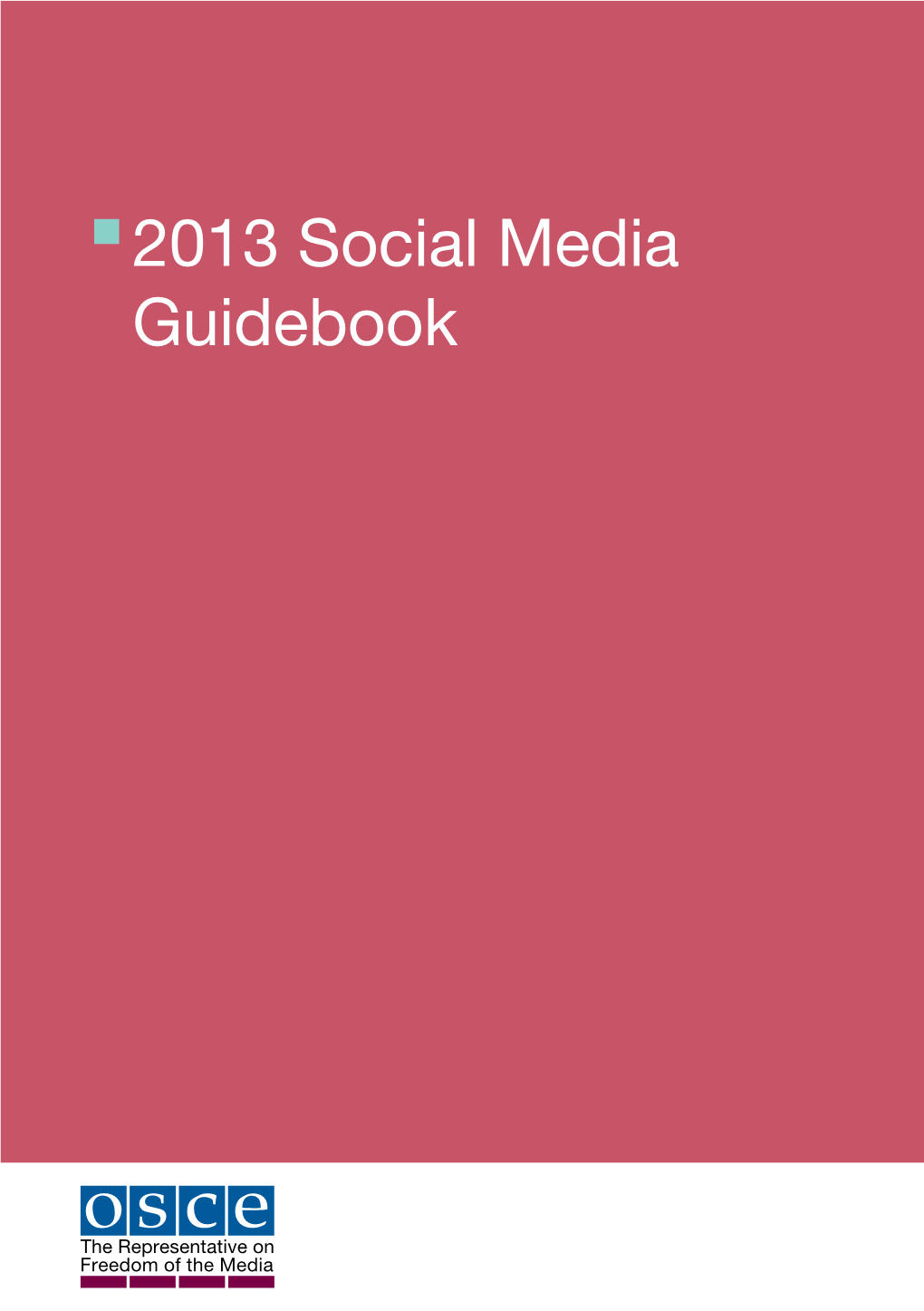 2013 Social Media Guidebook