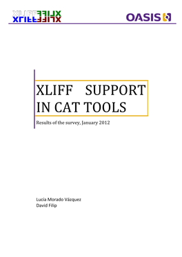 Xliff Support in Cat Tools