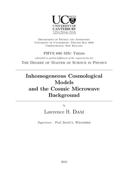 Inhomogeneous Cosmological Models and the Cosmic Microwave Background