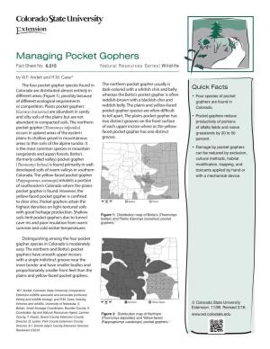 Managing Pocket Gophers Fact Sheet No