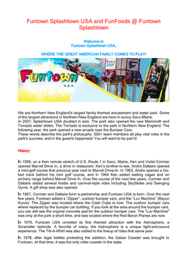 Funtown Splashtown USA and Funfoods @ Funtown Splashtown