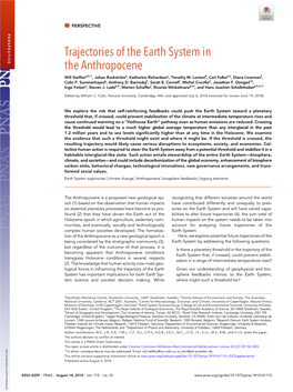 Trajectories of the Earth System in the Anthropocene