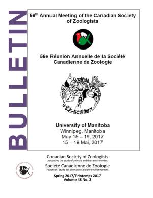 Canadian Society of Zoologists Société Canadienne De Zoologie