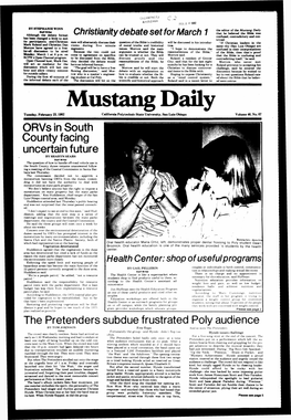 Mustang Daily, February 23, 1982