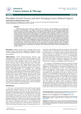 Fibroblast Growth Factors and Their Emerging Cancer-Related Aspects