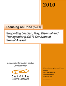 Focusing on Pride Supporting LGBT Survivors of Sexual Assault