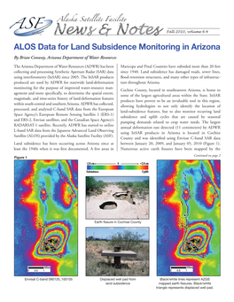 ALOS Data for Land Subsidence Monitoring in Arizona by Brian Conway, Arizona Department of Water Resources