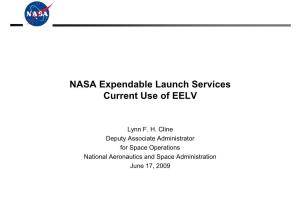 NASA Expendable Launch Services Current Use of EELV