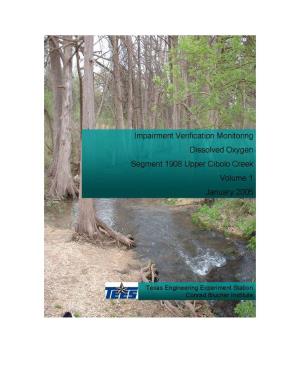 Upper Cibolo Creek, Final Report, Volume 1
