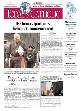 USF Honors Graduates, Bishop at Commencement