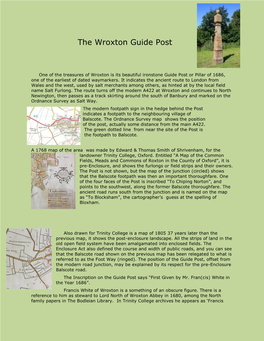 The Wroxton Guide Post