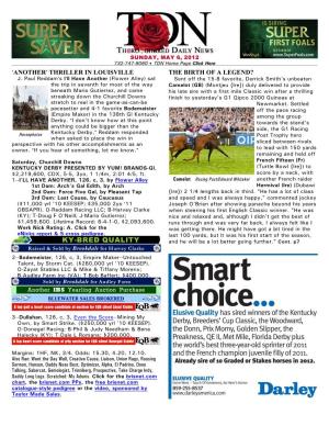 6, 2012 732-747-8060 $ TDN Home Page Click Here >ANOTHER= THRILLER in LOUISVILLE the BIRTH of a LEGEND? J