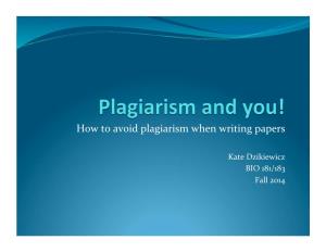 How to Avoid Plagiarism When Writing Papers