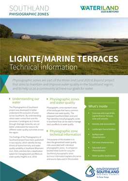 Lignite/Marine Terraces Technical Information