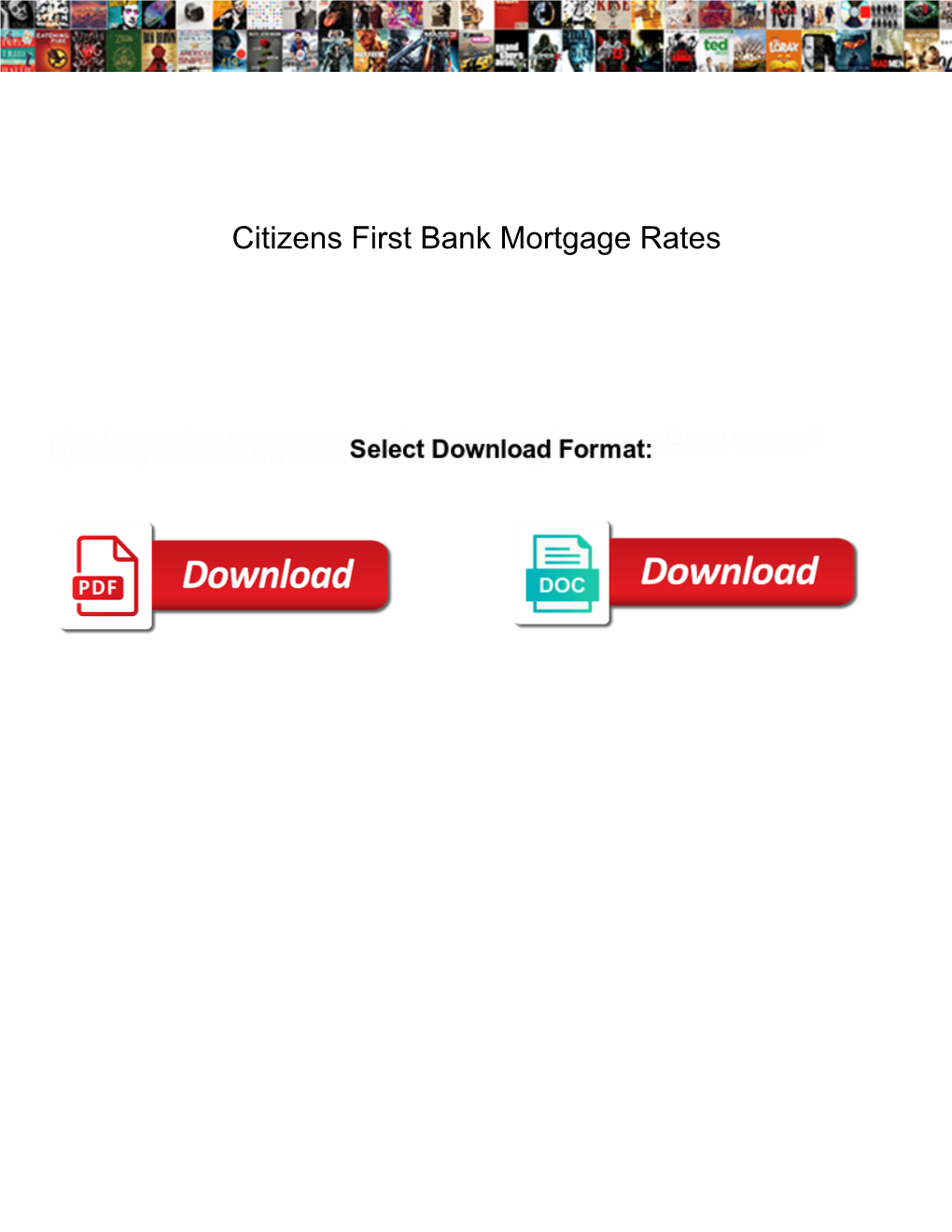 Citizens First Bank Mortgage Rates