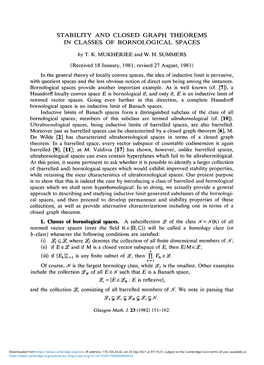 Stability and Closed Graph Theorems in Classes of Bornological Spaces