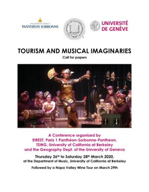 TOURISM and MUSICAL IMAGINARIES Call for Papers