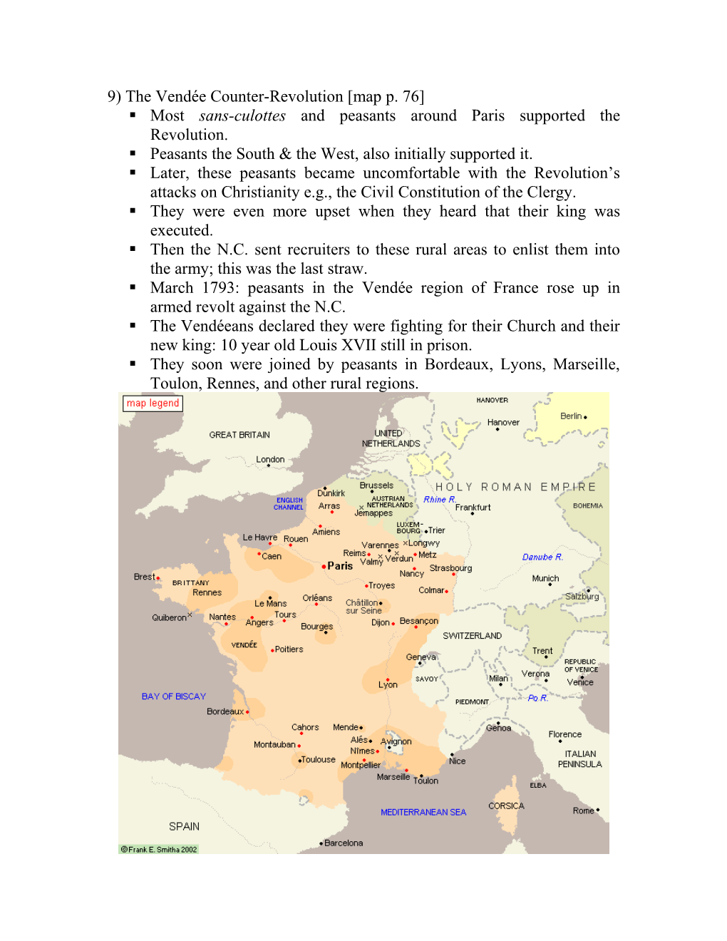 8) the Vendée Counter-Revolution Map P