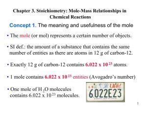Chapter 3 Notes CHEM 1331