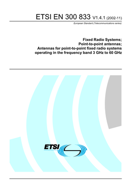 ETSI EN 300 833 V1.4.1 (2002-11) European Standard (Telecommunications Series)