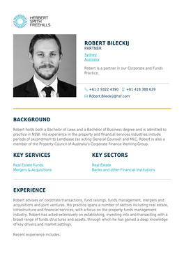 ROBERT BILECKIJ PARTNER Sydney Australia