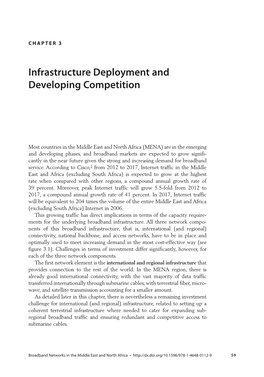 Broadband Networks in the Middle East and North Africa • 59 60 Infrastructure Deployment and Developing Competition