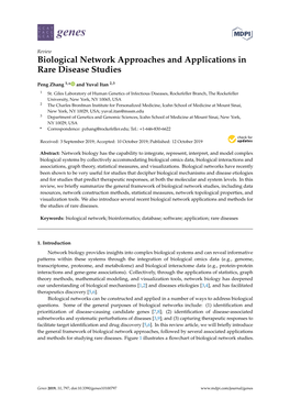 Biological Network Approaches and Applications in Rare Disease Studies