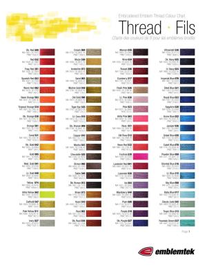 Thread Color Chart Digital
