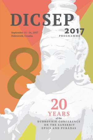 September 11—16, 2017 Dubrovnik, Croatia PROGRAMME of The