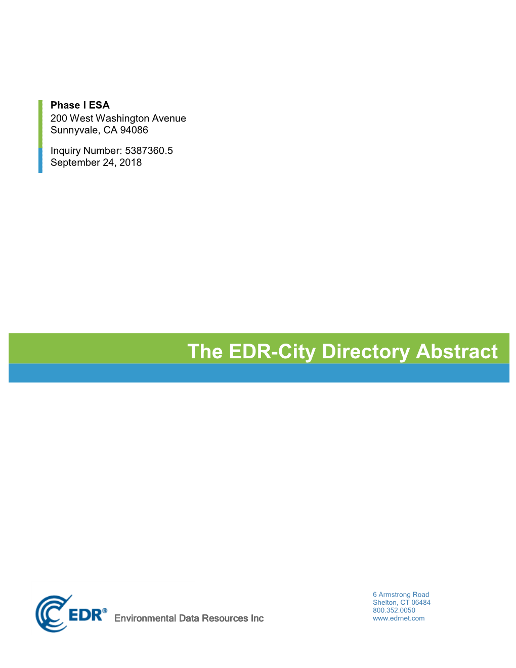 The EDR-City Directory Abstract