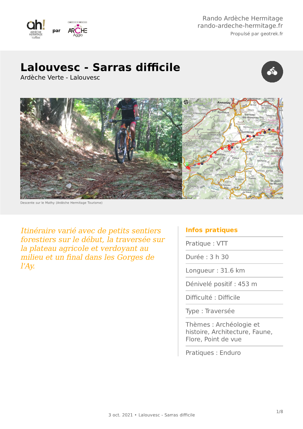 Lalouvesc - Sarras Difcile Ardèche Verte - Lalouvesc
