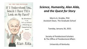 Science, Humanity, Alan Alda, and the Quest for Story