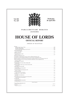 House of Lords Official Report