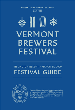 2020 Vermont Brewers Festival at Killington Brewery and Beer Guide
