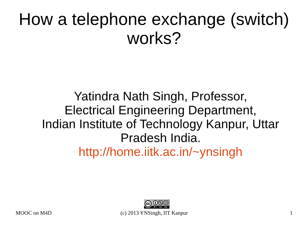 How a Telephone Exchange (Switch) Works?