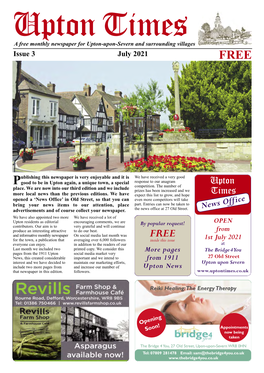 Issue 3 Upton July 2021 Back up Pershore Times