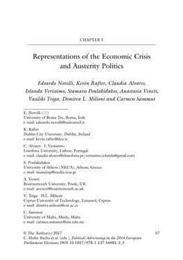Representations of the Economic Crisis and Austerity Politics
