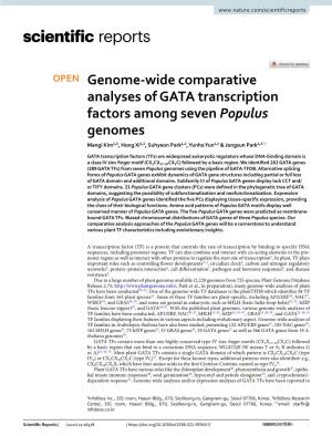 Genome-Wide Comparative Analyses of GATA Transcription Factors Among 19 Arabidopsis Ecotype Genomes: Intraspecifc Characteristics of GATA Transcription Factors