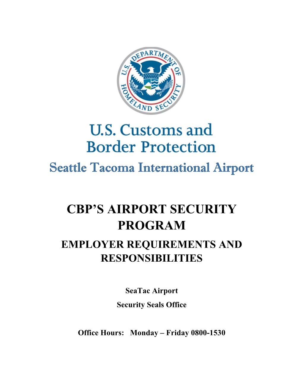 Cbp's Airport Security Program