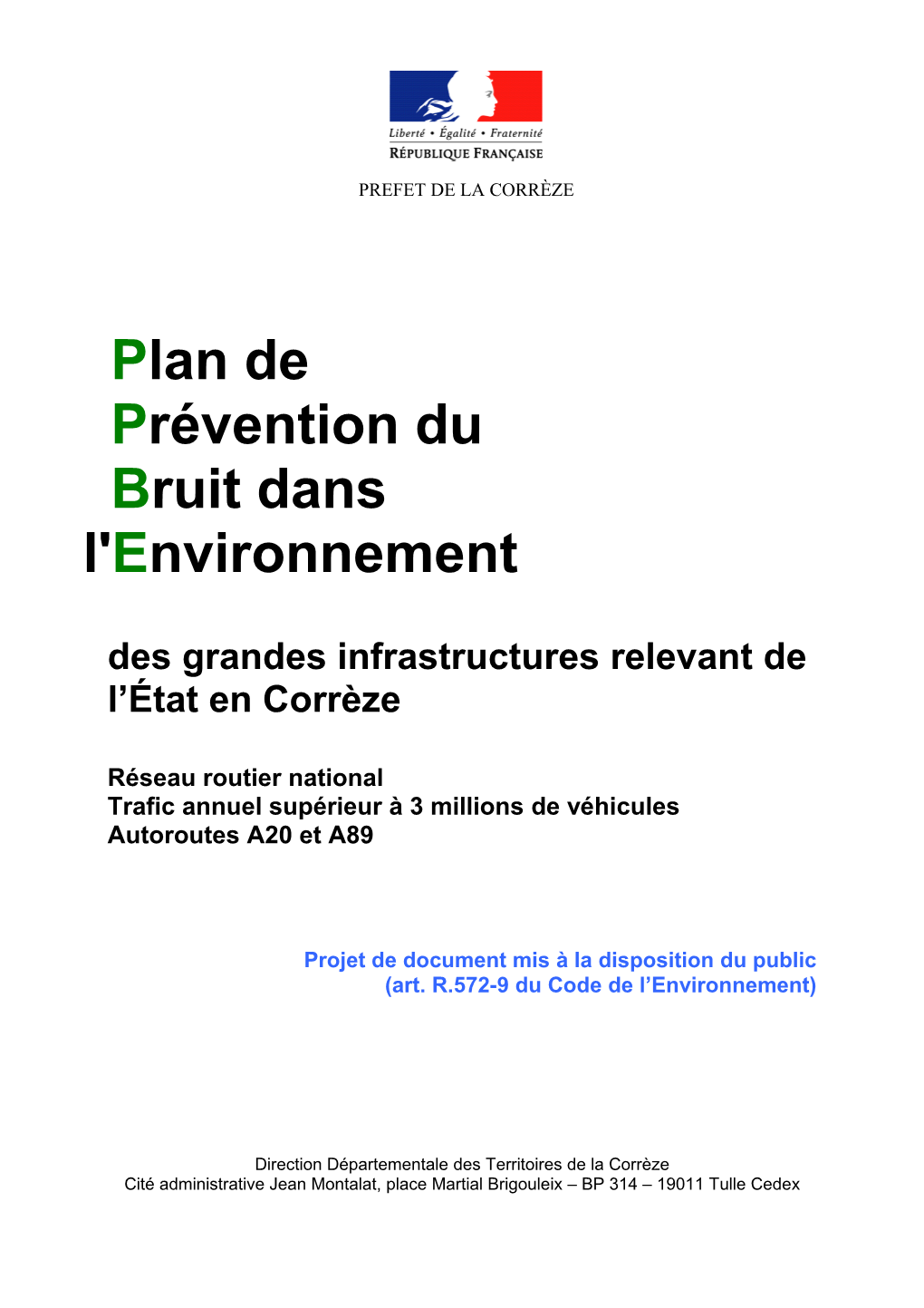 Plan De Prévention Du Bruit Dans L'environnement