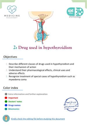 Drug Used in Hypothyroidism