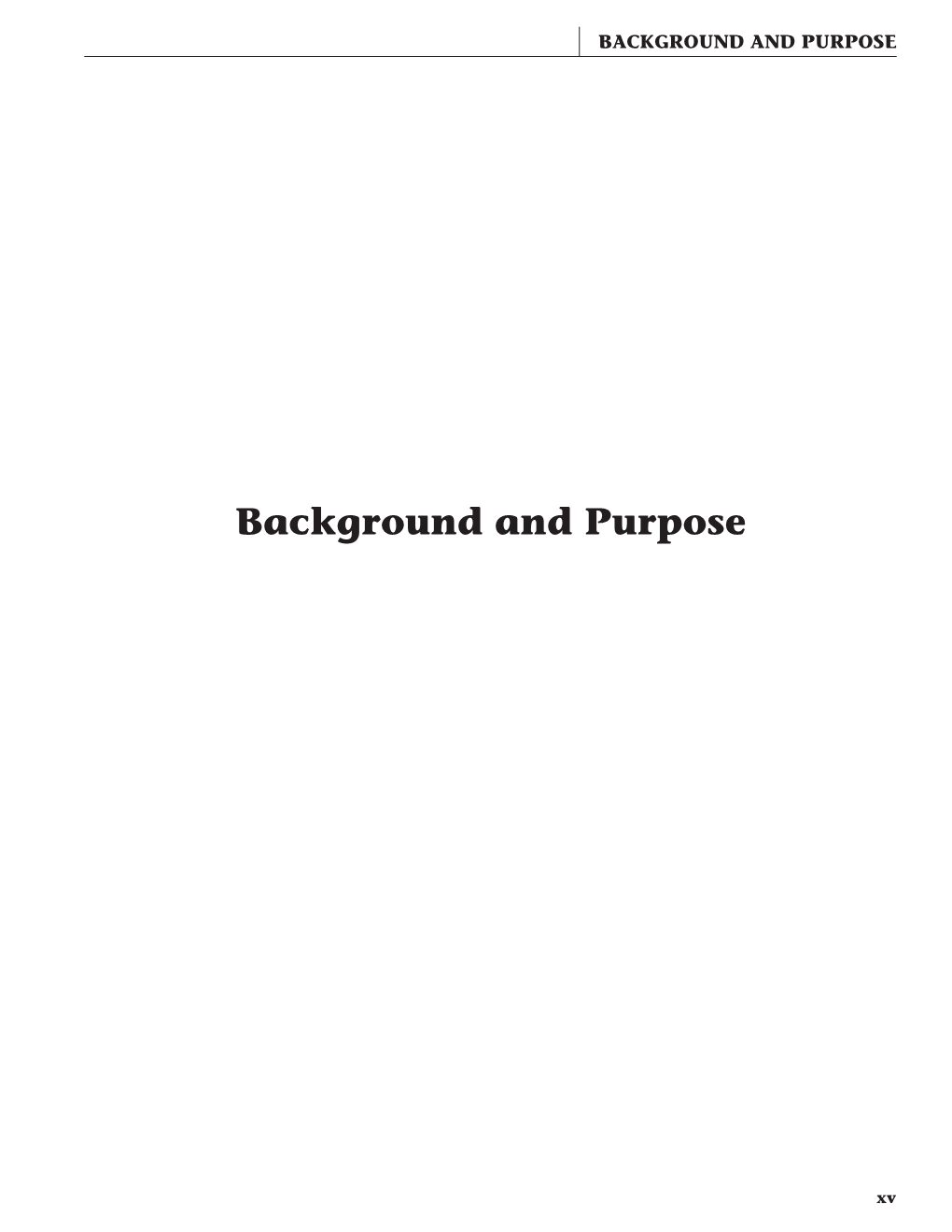 Background and Purpose