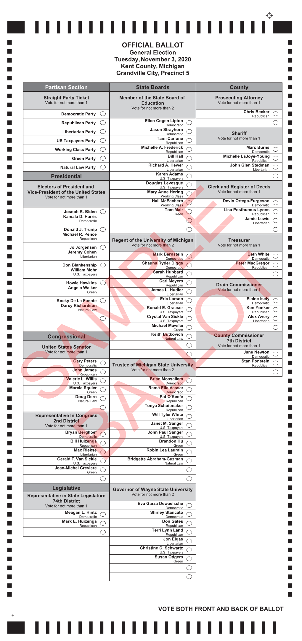 Dominion Voting Systems Ballot