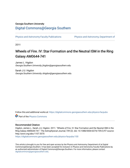 Star Formation and the Neutral ISM in the Ring Galaxy AM0644-741