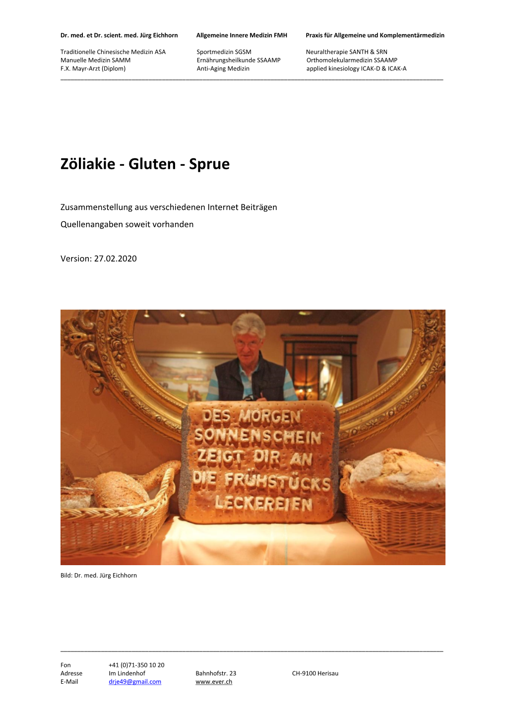 Zöliakie - Gluten - Sprue