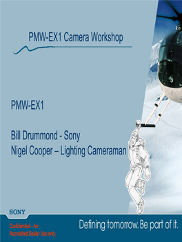 XDCAM EX Camcorder – Key Concepts