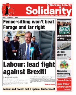 Solidarity Campaign Ropean Leader of the Right