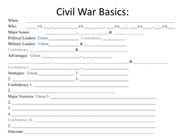 Civil War Basics