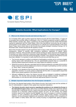 Artemis Accords: What Implications for Europe?